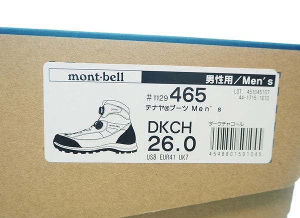 モンベル mon-bell テナヤブーツ M'SDKCH ダークチャコール アウトドア トレッキング 1129465 メンズ靴 ブーツ その他 グレー 26cm 101-shoes606