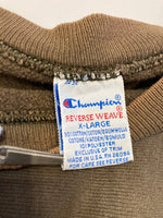 チャンピオン Champion 90s リバースウィーブ REVERSE WEAVE ヴィンテージ スウェット プルオーバー 目無し トップス アメリカ製 USA製  茶  XL スウェット 無地 ブラウン LLサイズ 101MT-1640