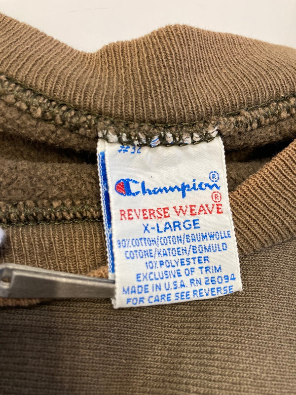 チャンピオン Champion 90s リバースウィーブ REVERSE WEAVE ヴィンテージ スウェット プルオーバー 目無し トップス アメリカ製 USA製  茶  XL スウェット 無地 ブラウン LLサイズ 101MT-1640