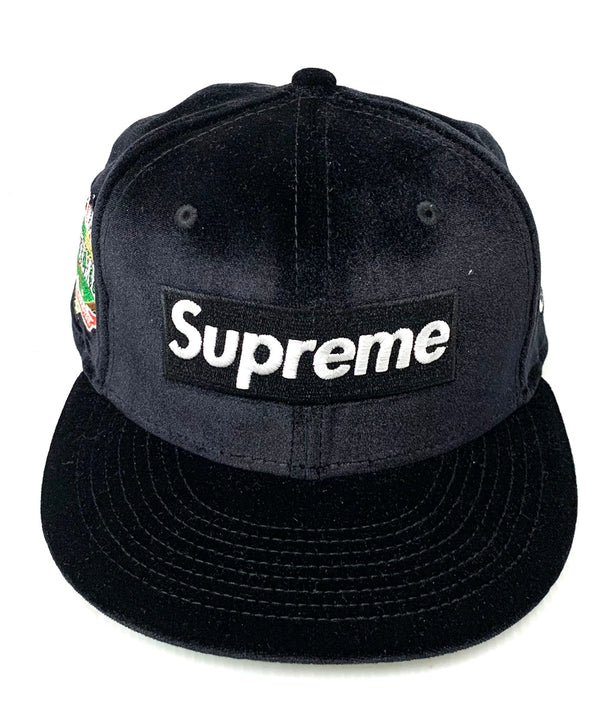 【中古】シュプリーム SUPREME Supreme Velour Box Logo New Era 帽子 メンズ帽子 キャップ ロゴ ブラック 201goods-243