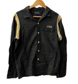 ルードギャラリー RUDE GALLERY JSB ボーリングシャツ 長袖シャツ ロゴ ブラック XLサイズ 201MT-2125