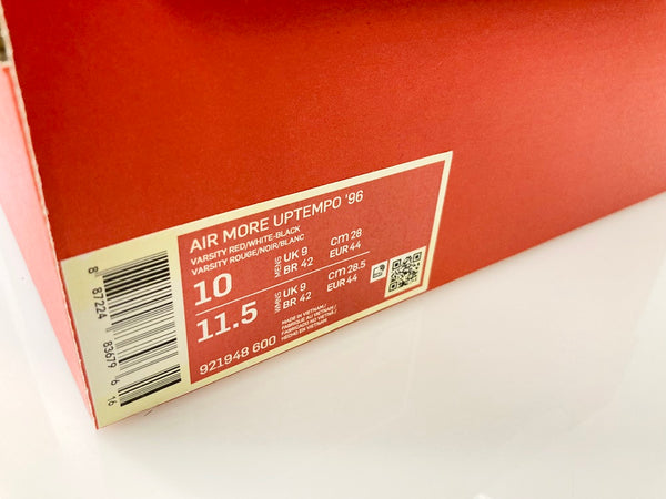 ナイキ NIKE AIR MORE UPTEMPO 96 VARSITY RED/WHITE-BLACK エア モアアップテンポ フープパック バーシティ シューズ レッド系 赤  921948-600 メンズ靴 スニーカー レッド 28cm 101-shoes620