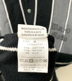 ワコマリア WACKO MARIA 23SS STRIPED JAQUARDPOLO 半袖ポロシャツ ロゴ ブラック Mサイズ 201MT-1679