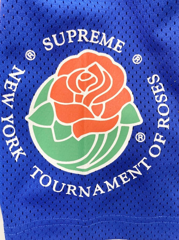 シュプリーム SUPREME Tournament of Roses トーナメントオブローズ フットボールジャージ メッシュ 半袖カットソー トップス 青 Tシャツ ロゴ ブルー Mサイズ 101MT-1130