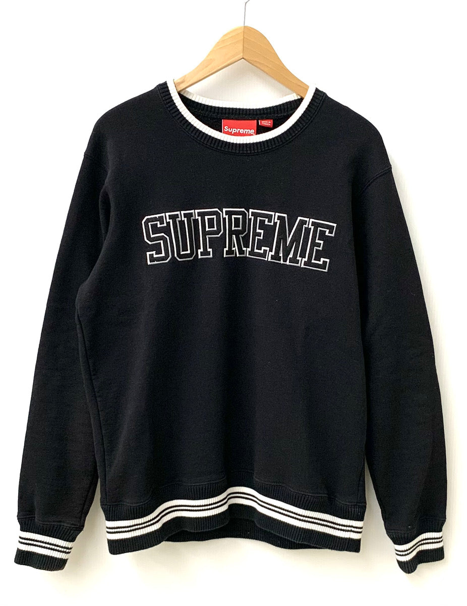 シュプリーム SUPREME 17ss クルーネック 裏起毛 フェルト スウェット