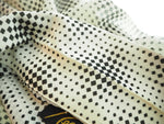 ニードルス Needles ニードルズ シフォンシャツ オープンカラーシャツ カットオフ 日本製  総柄 モノトーン 長袖シャツ 幾何柄 ホワイト Mサイズ 101MT-882