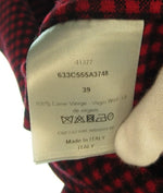 ディオール Dior HOMME ディオールオム ギンガムチェック オーバーサイズ長袖シャツ ウールシャツ カジュアルシャツ     633C555A3748 サイズ39 長袖シャツ ギンガムチェック レッド 101MT-1069