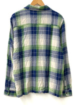 ステューシー STUSSY RAYON PLAID LS SHIRT 長袖シャツ チェック カーキ Mサイズ 201MT-1797