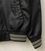 ステューシー STUSSY 00s AUTHENTIC GEAR スカル バックアーチロゴスカジャン ジャケット ロゴ ブラック Sサイズ 201MT-2057