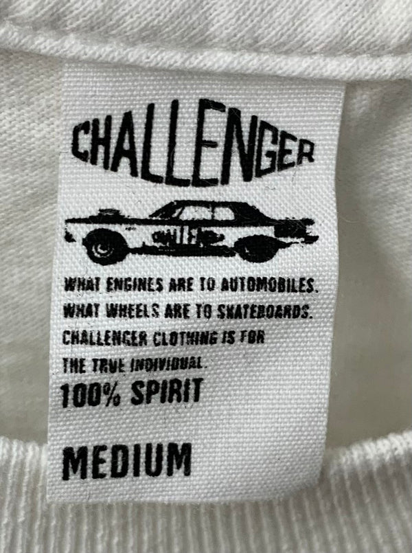 チャレンジャー CHALLENGER INCEPTION ロングスリーブTシャツ ロンT ロゴ ホワイト Mサイズ 201MT-2156