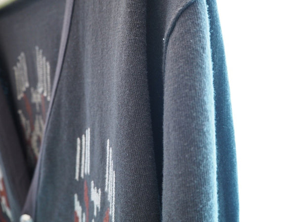 フェローズ PHERROW'S コンチョボタン カーディガン サイズ40 日本製 チャコールグレー系 トップス 羽織 メンズ アメカジ カーディガン 刺繍 グレー 101MT-436