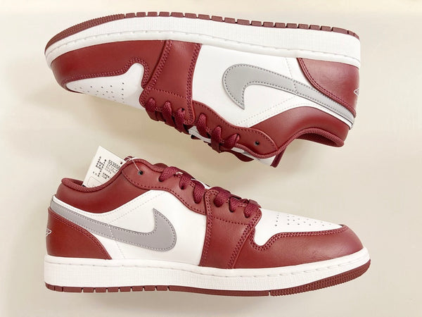 ナイキ NIKE AIR JORDAN 1 LOW BORDEAUX CHERRY WOOD RED/WHITE/CEMENT GREY エアジョーダン 1 ロー ボルドー チェリーウッドレッド レッド系 シューズ 553558-615 メンズ靴 スニーカー 28cm 101-shoes809