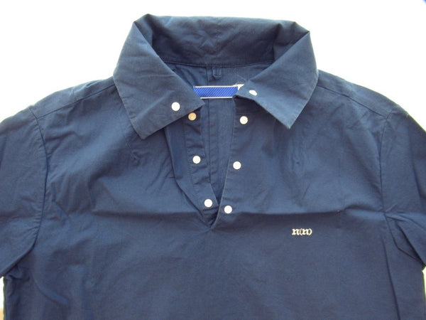 NUMBER(N)INE ナンバーナイン 半袖シャツ 半袖カットソー コットンシャツ ネイビー系 紺系 メンズ 日本製 サイズ1 (TP-854)