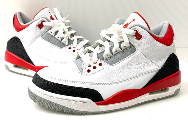 ナイキ NIKE Air Jordan 3 Retro Fire Red (2013) 136064-120 メンズ靴 スニーカー ロゴ ホワイト 27cm 201-shoes578