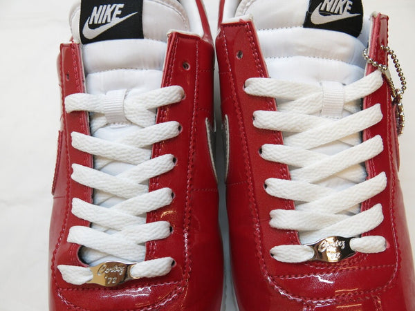 NIKE CORTEZ BASIC PREM QS ナイキ コルテッツ ベイシック プレミアム GYM RED/GYM RED-WHITE-METALLIC SILVER-BLACK レッド 赤 箱付き エナメル スニーカー 靴 シューズ メンズ サイズ28.5cm 819721-600 (SH-517)