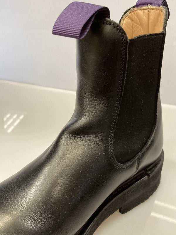 エイティス EYTYS nikita leather スクエアトゥ サイドゴアブーツ アンクルハイ ブーツ 黒 ブラック 紫 パープル  レディース靴 ブーツ エンジニア ブラック 101-shoes333