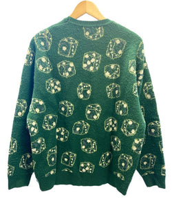 シュプリーム SUPREME Dice Sweater ダイスセーター ニット トップス プルオーバー 緑 セーター 総柄 グリーン Mサイズ 101MT-1918