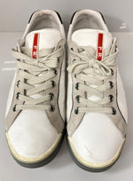 プラダ PRADA 型押しロゴ入り スニーカー シューズ PRADA SPORT プラダスポーツ 白 ホワイト  4E 2719 メンズ靴 スニーカー ホワイト 101-shoes435