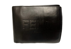 フェンディ FENDI FENDI ROMA レザー 二つ折り 財布 黒 Made in ITALY 7M0001 AFCL F0GXN 財布・ケース メンズ財布 ロゴ ブラック 101wallet-34