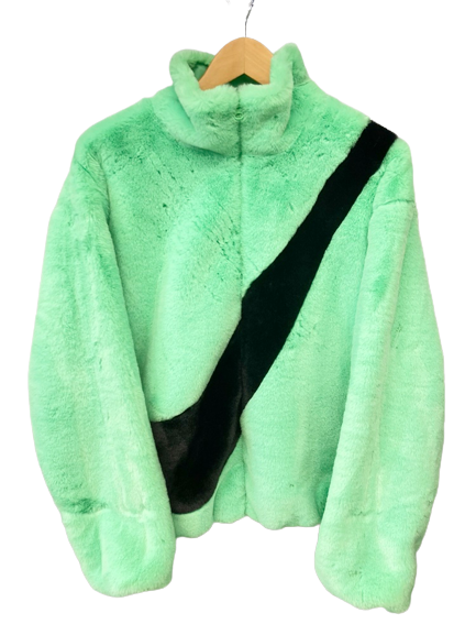 ナイキ NIKE WOMENS FAUX FUR JACKET poison green/black ウィメンズ