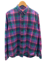 シュプリーム SUPREME Tartan Flannel Shirt チェックシャツ ネルシャツ パープル系 紫 ピンク系 長袖  長袖シャツ チェック マルチカラー Mサイズ 101MT-1750