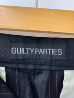 ワコマリア WACKO MARIA ドメール DORMEUIL GUILTY PARTIES ウール ハーパン ショート スラックス ドット柄 ハーフパンツ ストライプ ブラック Lサイズ 201MB-224