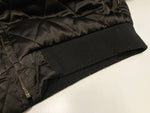 ステューシー STUSSY Satin Palm Souvenir Jacket スカジャン サテンジャケット キルティング ブラック系 黒   ジャケット 刺繍 ブラック Mサイズ 101MT-1705