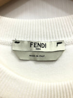 フェンディ FENDI スウェット スウェット ロゴ ホワイト SSサイズ 201MT-91