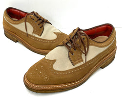 アールジェイビー R.J.B ウィングチップスウェードシューズ 1662　10 メンズ靴 ローファー 無地 ブラウン 201-shoes366
