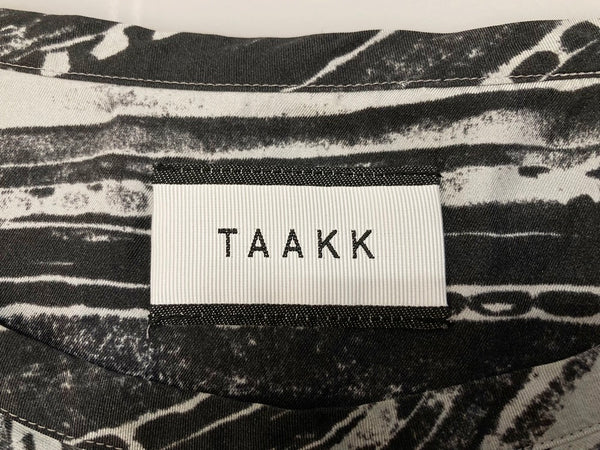 ターク TAAKK SPRAY STRIPE SILK 18SS シルク シャツ 半袖 カットソー ブラック系  TA18SS-SH032 サイズ2 トップスその他 総柄 マルチカラー 101MT-1354