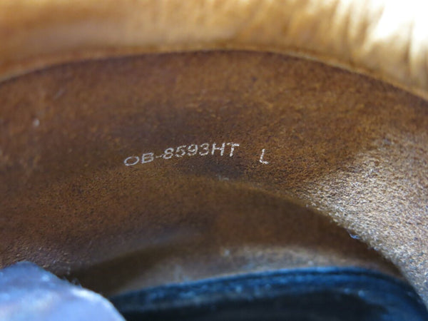 SLOW WEAR LION スローウェアライオン クロムエクセルレザー プレーンミッド ブーツ ワークブーツ 編み上げ 国産 日本製  サイドジップ ジッパー ビブラム ステッチダウン製法 ブラウン BROWN 箱付き 替え紐付き サイズL メンズ OB-8593HT (SH-498)