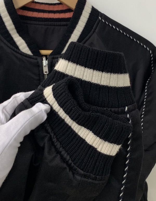 ワコマリア WACKO MARIA ブルゾン スカジャン リバーシブル  ジャケット 刺繍 ブラック Mサイズ 201MT-481