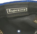 シュプリーム SUPREME 22AW New Era ニューエラ  Velour Box Logo Cap ベロア ボックスロゴ キャップ 青 帽子 メンズ帽子 キャップ ロゴ ブルー 103hat-2