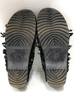 ニードルス Needles トロエントープ TROENTORP フリンジサボサンダル 42 メンズ靴 スリッポン 無地 ブラック 201-shoes516