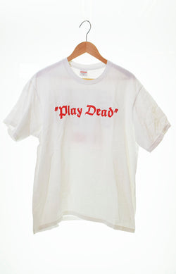 シュプリーム SUPREME 22AW Play Dead Tee 半袖Tシャツ 白 Tシャツ ロゴ ホワイト Mサイズ 103MT-125