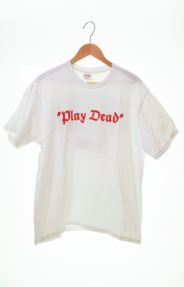 シュプリーム SUPREME 22AW Play Dead Tee 半袖Tシャツ 白 Tシャツ ロゴ ホワイト Mサイズ 103MT-125