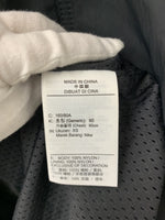 ナイキ NIKE 半袖 ブルゾン ジップアップ スナップボタン ロゴ ジャケット 刺繍 ブラック SSサイズ 201MT-639