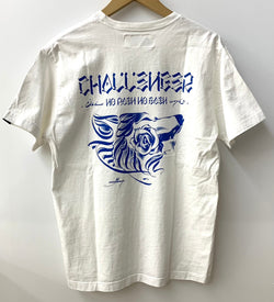 チャレンジャー CHALLENGER ウルフTシャツ Tシャツ ロゴ ホワイト Mサイズ 201MT-2154