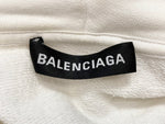 バレンシアガ BALENCIAGA バックロゴ フーディー パーカー 白 SINCE 2013 556143 TAV37 9000 XS パーカ ロゴ ホワイト SSサイズ 101MT-1804
