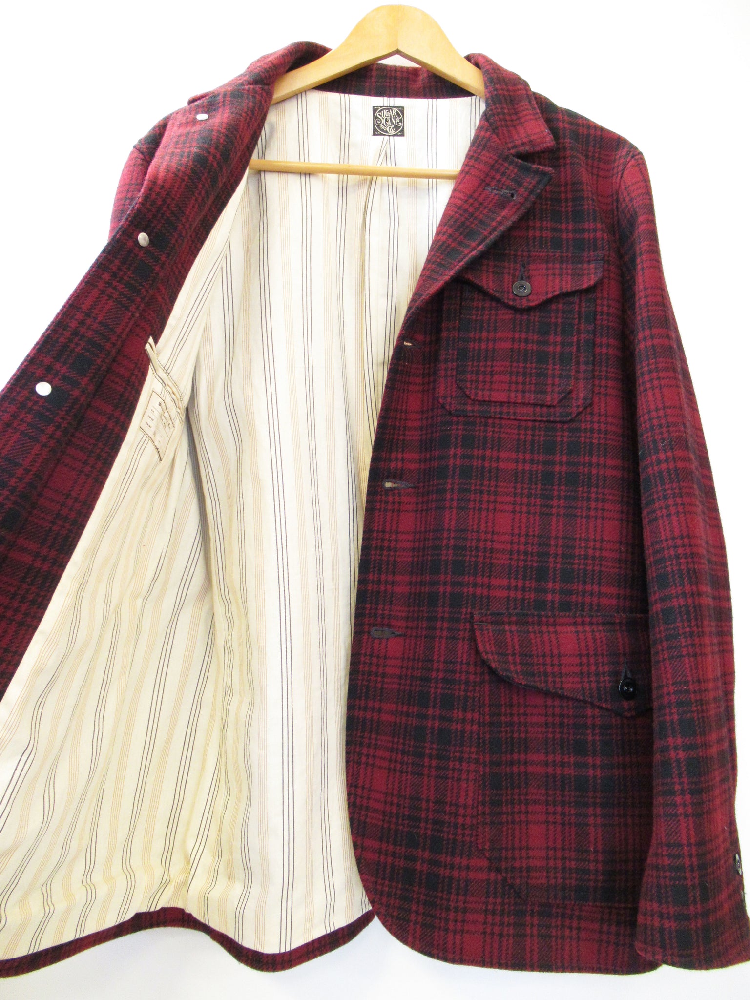 SUGAR CANE シュガーケーン 21.25oz. WOOL CHECK CRUISER JACKET