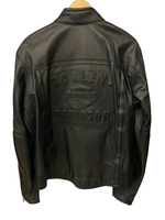 ハーレーダビットソン Harley-Davidson レザージャケット シングルライダース ブラック系 黒  98136-03VM ジャケット ロゴ ブラック Mサイズ 101MT-1291
