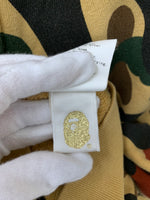 ア ベイシング エイプ A BATHING APE ダブルジップ フーディー 日本製 パーカ カモフラージュ・迷彩 ベージュ Lサイズ 201MT-1213