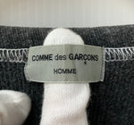 コムデギャルソン COMME des GARCONS クルーネック Tee 日本製 HT-100090 Tシャツ 無地 グレー 201MT-1476