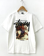 ステューシー STUSSY bronx compton santa ana クルーネック Tee Tシャツ プリント ホワイト Lサイズ 201MT-1120