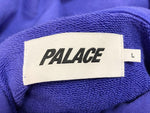 パレス PALACE JUMBO TRI-FERG DROP SHOULDER HOOD ジャンボ トライファーグ ドロップ ショルダー フード パープル系 青紫系 パーカ ロゴ ブルー Lサイズ 101MT-2055