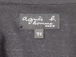 agnesb Paris アニエスベー パリス ジャケット リネン ブラック サイズT1 メンズ レディース 6503JCB2-E17 (TP-663)