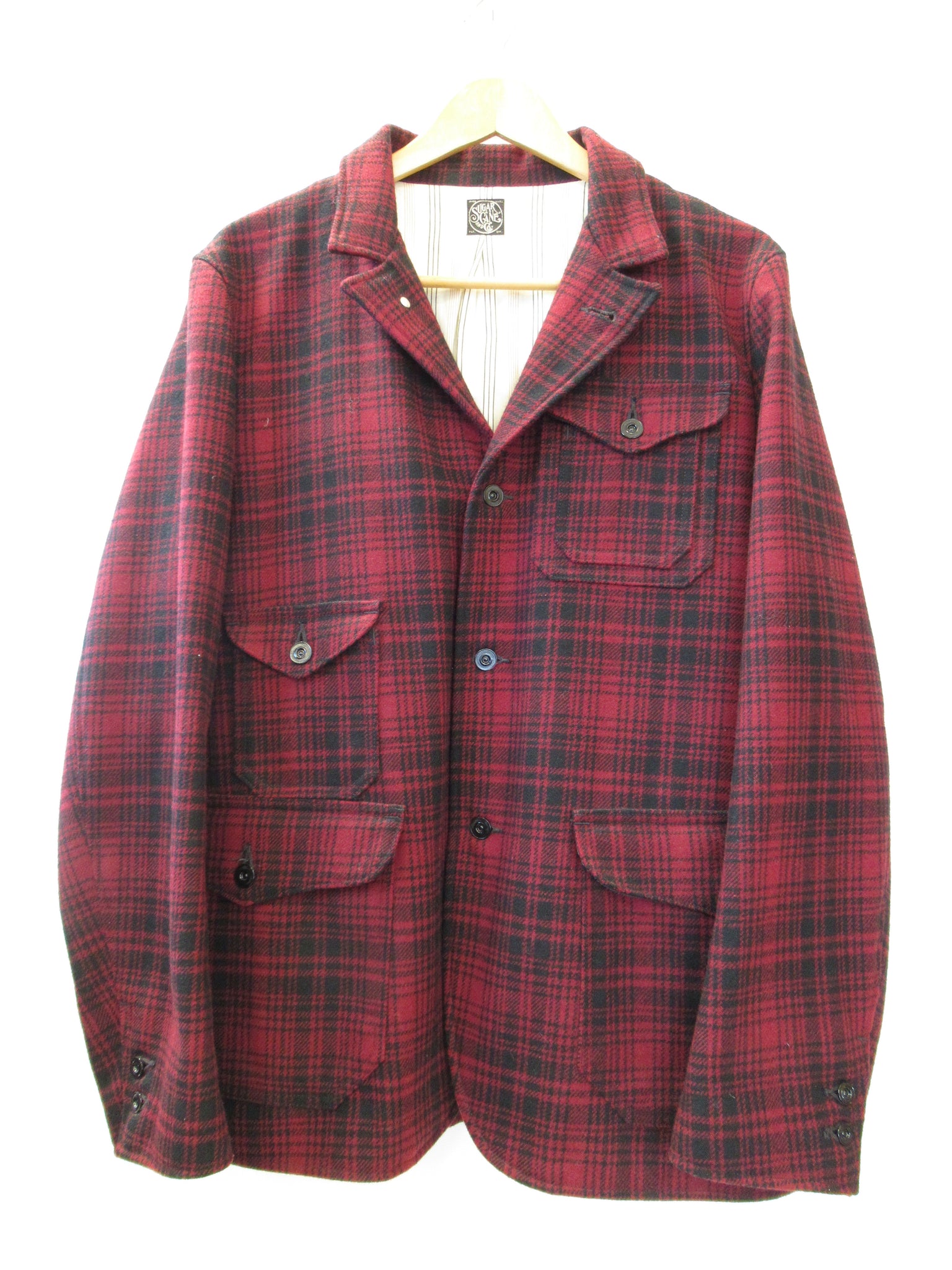 SUGAR CANE シュガーケーン 21.25oz. WOOL CHECK CRUISER JACKET ...