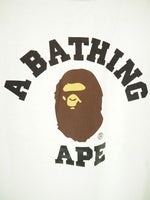 ア ベイシング エイプ A BATHING APE BAPE APE APE HEAD エイプヘッド プリントTシャツ 半袖 半袖カットソー トップス 白 Tシャツ プリント ホワイト Lサイズ 101MT-899