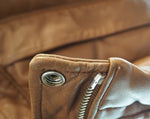 シュプリーム SUPREME 09AW Leather Puffy Vest レザーベスト 本革 中綿 メンズ アウター 上着 茶 ベスト 無地 ブラウン Mサイズ 101MT-237