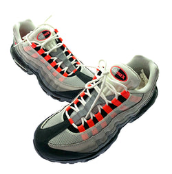 ナイキ NIKE  エア マックス 95 AIR MAX 95 WHITE/SOLAR RED-NEUTRAL GREY 609048-106 メンズ靴 スニーカー ロゴ マルチカラー 28cm 201-shoes636